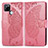 Leather Case Stands Butterfly Flip Cover Holder for Realme Q2i 5G Hot Pink