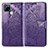 Leather Case Stands Butterfly Flip Cover Holder for Realme Q2i 5G Purple