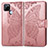 Leather Case Stands Butterfly Flip Cover Holder for Realme Q2i 5G Rose Gold