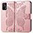 Leather Case Stands Butterfly Flip Cover Holder for Realme Q3 Pro 5G Rose Gold