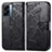 Leather Case Stands Butterfly Flip Cover Holder for Realme V23i 5G Black