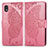 Leather Case Stands Butterfly Flip Cover Holder for Samsung Galaxy A01 Core Hot Pink