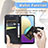 Leather Case Stands Butterfly Flip Cover Holder for Samsung Galaxy A02