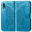 Leather Case Stands Butterfly Flip Cover Holder for Samsung Galaxy A02 Blue