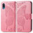 Leather Case Stands Butterfly Flip Cover Holder for Samsung Galaxy A02 Hot Pink