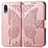 Leather Case Stands Butterfly Flip Cover Holder for Samsung Galaxy A02 Pink