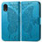 Leather Case Stands Butterfly Flip Cover Holder for Samsung Galaxy A03 Core Blue