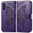 Leather Case Stands Butterfly Flip Cover Holder for Samsung Galaxy A04s Purple