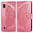 Leather Case Stands Butterfly Flip Cover Holder for Samsung Galaxy A10 Hot Pink