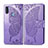 Leather Case Stands Butterfly Flip Cover Holder for Samsung Galaxy A11 Clove Purple