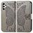 Leather Case Stands Butterfly Flip Cover Holder for Samsung Galaxy A13 4G Gray
