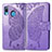 Leather Case Stands Butterfly Flip Cover Holder for Samsung Galaxy A20 Clove Purple