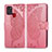 Leather Case Stands Butterfly Flip Cover Holder for Samsung Galaxy A21s Hot Pink