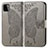 Leather Case Stands Butterfly Flip Cover Holder for Samsung Galaxy A22 5G Gray