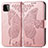 Leather Case Stands Butterfly Flip Cover Holder for Samsung Galaxy A22 5G Pink