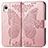 Leather Case Stands Butterfly Flip Cover Holder for Samsung Galaxy A22 5G SC-56B Pink