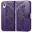 Leather Case Stands Butterfly Flip Cover Holder for Samsung Galaxy A22 5G SC-56B Purple