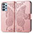Leather Case Stands Butterfly Flip Cover Holder for Samsung Galaxy A23 4G Pink