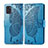 Leather Case Stands Butterfly Flip Cover Holder for Samsung Galaxy A31 Blue