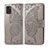 Leather Case Stands Butterfly Flip Cover Holder for Samsung Galaxy A31 Gray