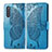 Leather Case Stands Butterfly Flip Cover Holder for Samsung Galaxy A41 SC-41A Blue