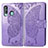 Leather Case Stands Butterfly Flip Cover Holder for Samsung Galaxy A60 Clove Purple