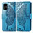 Leather Case Stands Butterfly Flip Cover Holder for Samsung Galaxy A71 5G Blue