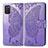 Leather Case Stands Butterfly Flip Cover Holder for Samsung Galaxy F02S SM-E025F Clove Purple