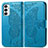 Leather Case Stands Butterfly Flip Cover Holder for Samsung Galaxy F23 5G Blue