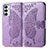 Leather Case Stands Butterfly Flip Cover Holder for Samsung Galaxy F23 5G Clove Purple