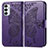 Leather Case Stands Butterfly Flip Cover Holder for Samsung Galaxy F23 5G Purple