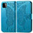 Leather Case Stands Butterfly Flip Cover Holder for Samsung Galaxy F42 5G Blue