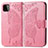 Leather Case Stands Butterfly Flip Cover Holder for Samsung Galaxy F42 5G Hot Pink