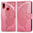 Leather Case Stands Butterfly Flip Cover Holder for Samsung Galaxy M01s Hot Pink