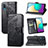 Leather Case Stands Butterfly Flip Cover Holder for Samsung Galaxy M02