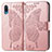 Leather Case Stands Butterfly Flip Cover Holder for Samsung Galaxy M02 Pink