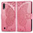 Leather Case Stands Butterfly Flip Cover Holder for Samsung Galaxy M10 Hot Pink