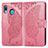 Leather Case Stands Butterfly Flip Cover Holder for Samsung Galaxy M10S Hot Pink