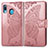 Leather Case Stands Butterfly Flip Cover Holder for Samsung Galaxy M10S Pink
