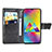 Leather Case Stands Butterfly Flip Cover Holder for Samsung Galaxy M20