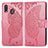 Leather Case Stands Butterfly Flip Cover Holder for Samsung Galaxy M20 Hot Pink