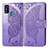 Leather Case Stands Butterfly Flip Cover Holder for Samsung Galaxy M21 Clove Purple