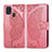 Leather Case Stands Butterfly Flip Cover Holder for Samsung Galaxy M21s Hot Pink