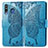 Leather Case Stands Butterfly Flip Cover Holder for Samsung Galaxy M30 Blue