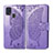 Leather Case Stands Butterfly Flip Cover Holder for Samsung Galaxy M31 Prime Edition Clove Purple
