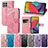 Leather Case Stands Butterfly Flip Cover Holder for Samsung Galaxy M53 5G