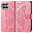 Leather Case Stands Butterfly Flip Cover Holder for Samsung Galaxy M53 5G Hot Pink