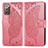 Leather Case Stands Butterfly Flip Cover Holder for Samsung Galaxy Note 20 5G Hot Pink