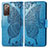 Leather Case Stands Butterfly Flip Cover Holder for Samsung Galaxy S20 FE (2022) 5G Blue