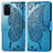 Leather Case Stands Butterfly Flip Cover Holder for Samsung Galaxy S20 Plus Blue